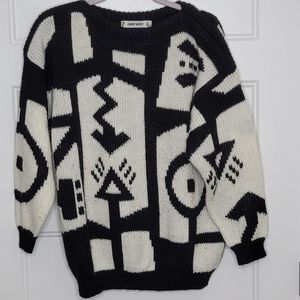 Women's S Esprit Sport 80s Vintage Signs n Signals Sweater